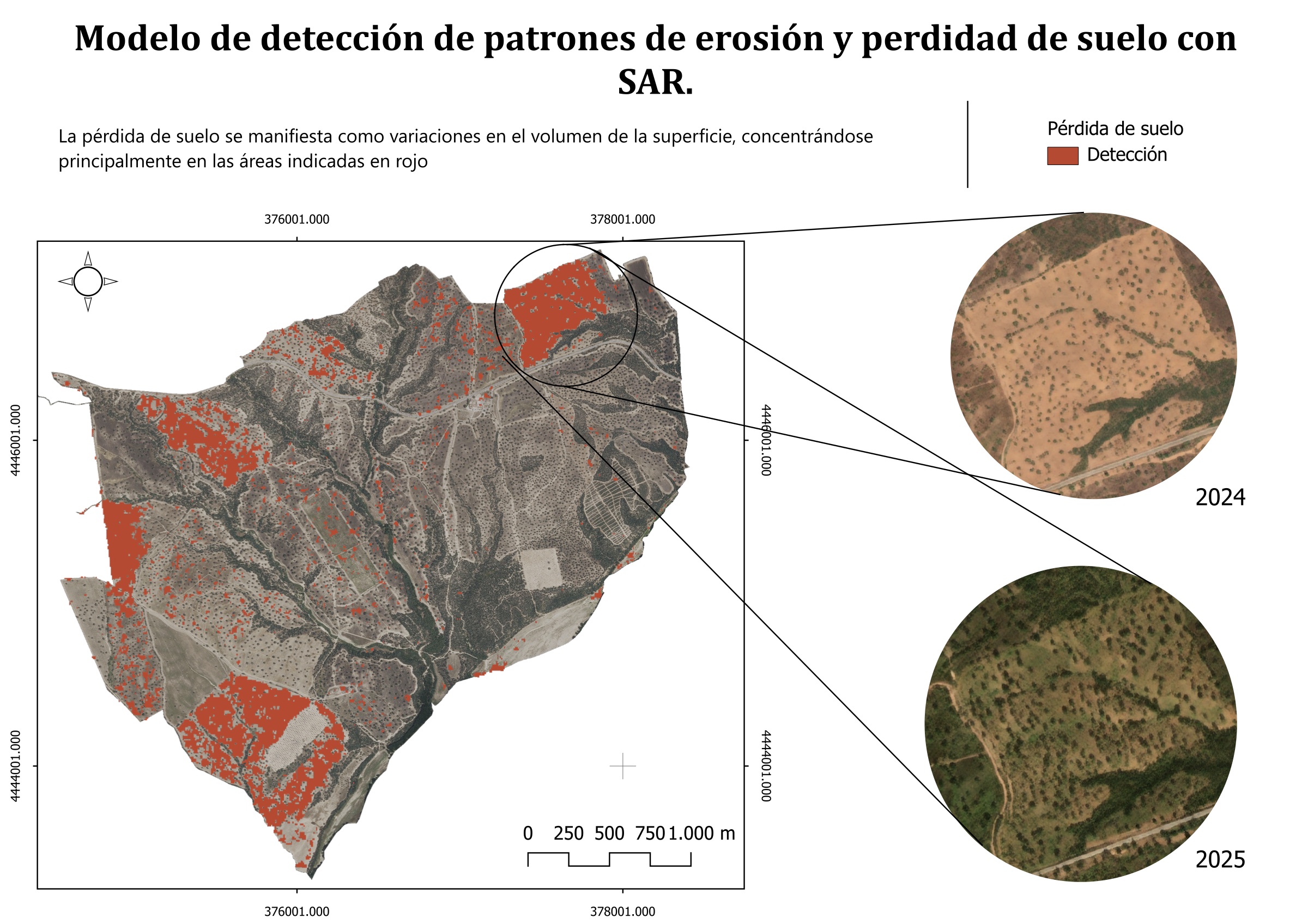 Mapa de patrones de erosión · La Ronca